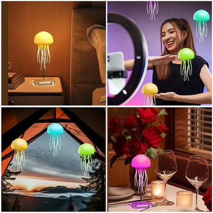 Lampara Led Forma Medusa Con Movimiento   ¡ Luces de Colores y responde a la voz !